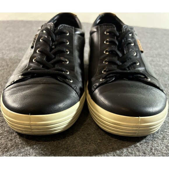 ECCO Soft 7 Casual Dress Leather Shoes Black White Men’s Size US 11 EU 45 main image 6
